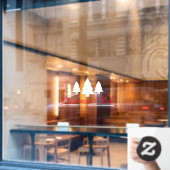 クリスマスセール、森林の木 ウィンドウサイン (カフェ窓)