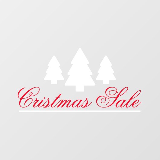 クリスマスセール、森林の木 ウィンドウサイン (シート)