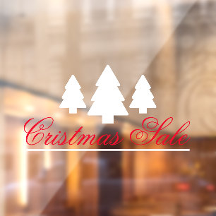 クリスマスセール、森林樹 ウィンドウサイン