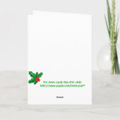 クリスマスゼブラカップケーキヒョウハート シーズンカード (裏面)