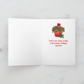 クリスマスゼブラカップケーキヒョウハート シーズンカード (内部)