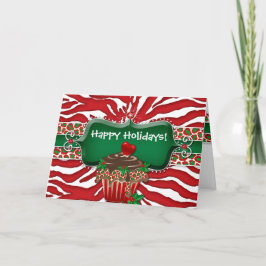 クリスマスゼブラヒョウハートカップケーキルビー シーズンカード