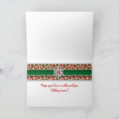 クリスマスゼブラレオパード雪片ルビー シーズンカード (内部)