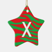 クリスマスゼブラ セラミックオーナメント (右)