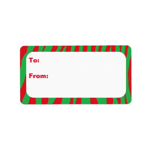 クリスマスゼブラ ラベル (正面)