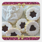 クリスマスゼリークッキーのシール スクエアシール (正面)