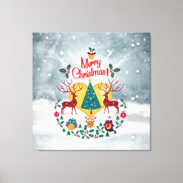 クリスマスソウルのお知らせはがき キャンバスプリント