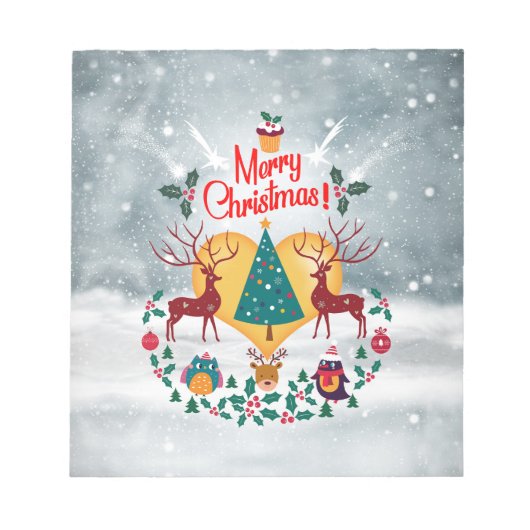 クリスマスソウルのお知らせはがき ノートパッド (正面)