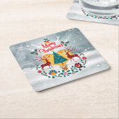 クリスマスソウル スクエアペーパーコースター (アングル)