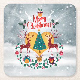 クリスマスソウル スクエアペーパーコースター