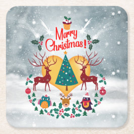 クリスマスソウル スクエアペーパーコースター