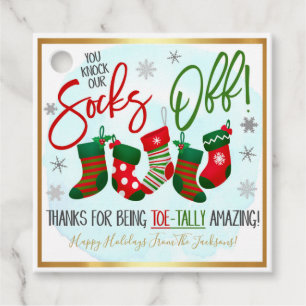 クリスマスソックギフトタグ フェイバータグ