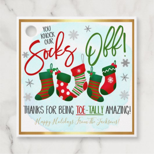 クリスマスソックギフトタグ フェイバータグ (正面)