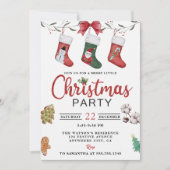 クリスマスソッククリスマスパーティー 招待状 (正面)