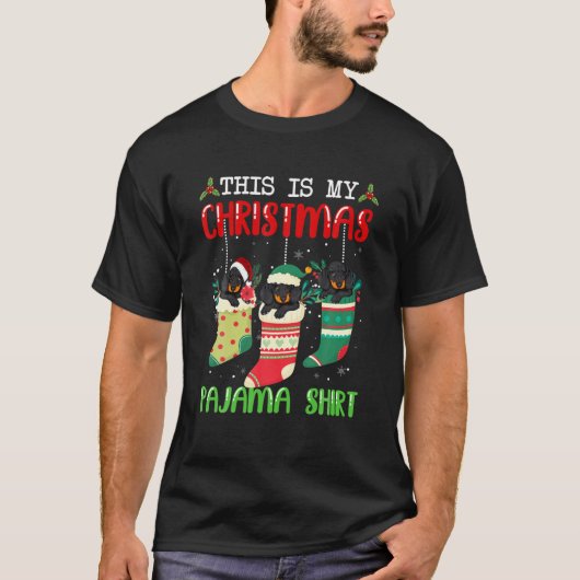クリスマスソックスこれは私のクリスマスパジャマダックスシュントD Tシャツ (正面)