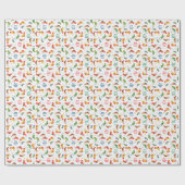 クリスマスソックスとストッキングパーソナライズされたホリデー ラッピングペーパー (フラット)