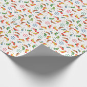 クリスマスソックスとストッキングパーソナライズされたホリデー ラッピングペーパー (角)