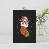 クリスマスソックスのビーグルおもしろいドッグSanta Beagle X 招待状 (スタンド正面)