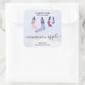 クリスマスソックスろうそくラベル製品ラベル スクエアシール (バッグ)