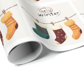 クリスマスソックスプレゼント ラッピングペーパー (ロールコーナー)