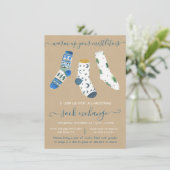 クリスマスソックス交換パーティの招待状 招待状 (スタンド正面)