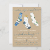 クリスマスソックス交換パーティの招待状 招待状 (正面)