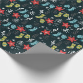 クリスマスソックス包装紙 ラッピングペーパー (角)