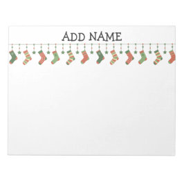 クリスマスソックス季節のストッキングガーランド文字 ノートパッド