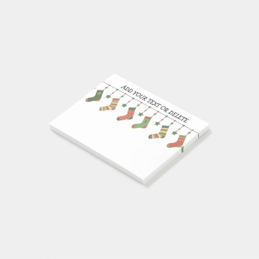 クリスマスソックス季節のストッキングガーランド文字 ポストイット (アングル)