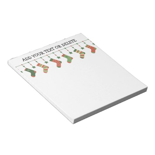 クリスマスソックス季節のストッキングガーランド文字na ノートパッド (アングル)