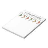 クリスマスソックス季節のストッキングガーランド文字na ノートパッド (回転)