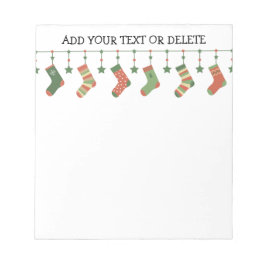 クリスマスソックス季節のストッキングガーランド文字na ノートパッド