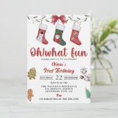 クリスマスソックス誕生日パーティー 招待状 (スタンド正面)