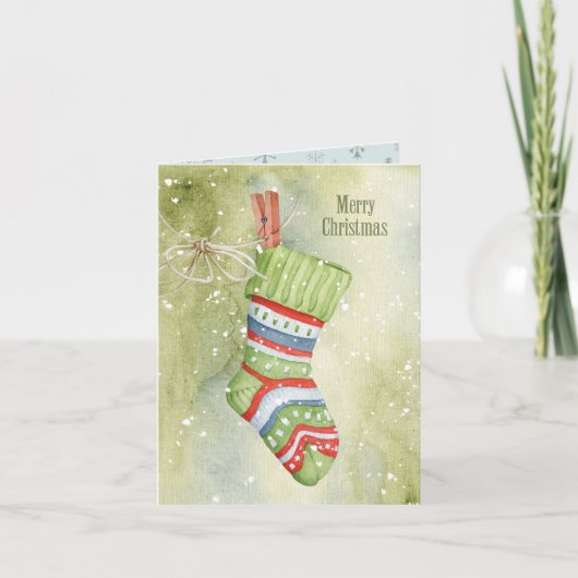 クリスマスソックス カード (正面)