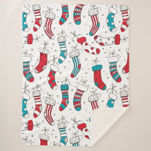 クリスマスソックス シェルパブランケット (正面)