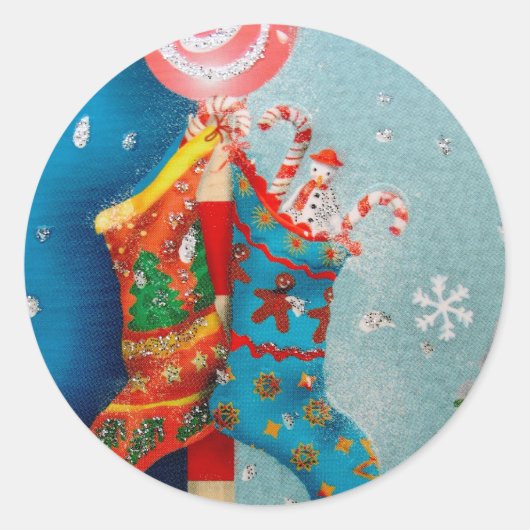 クリスマスソックス ラウンドシール (正面)