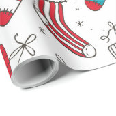 クリスマスソックス ラッピングペーパー (ロールコーナー)