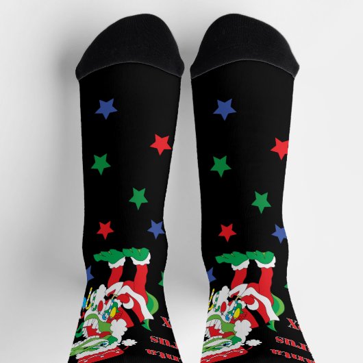 クリスマスソックス TySantaSaurus Rex ソックス (上部)