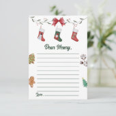 クリスマスソック誕生日カプセルノートメッセージカード サンキューカード (スタンド正面)