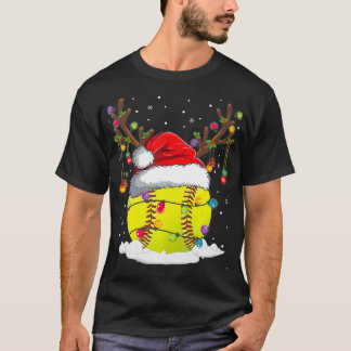クリスマスソフトボールおもしろいトナリーサンタハットクリスマスK Tシャツ