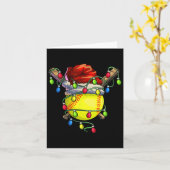 クリスマスソフトボールクリスマスクリスマスライトソフトボール カード (黄色い花)