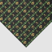 クリスマスソフトボール選手 – 女子グリーンチェック 薄葉紙 (詳細)