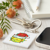 クリスマスソフトボール キーホルダー (正面右)