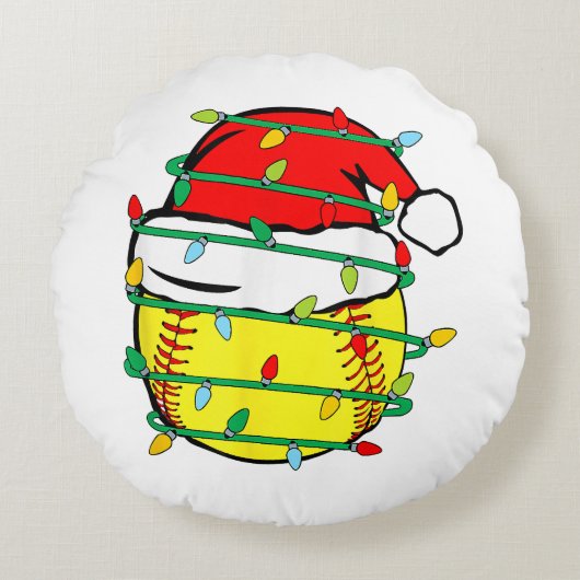 クリスマスソフトボール ラウンドクッション (正面)