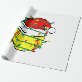 クリスマスソフトボール ラッピングペーパー (アンロールド)