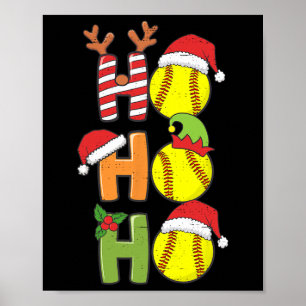 クリスマスソフトボールHo Ho SoftballクリスマスSport Me ポスター