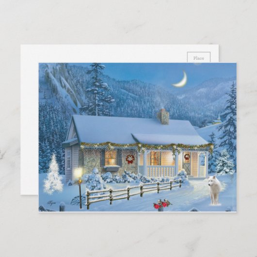 クリスマスソリチュアウィンターコテージ シーズンポストカード (正面/裏面)
