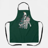 クリスマスソルタ怖いソルタメリースおもしろいスケルトン エプロン (正面)