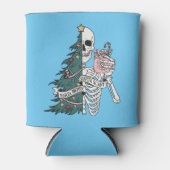 クリスマスソルタ怖いソルタメリースおもしろいスケルトン 缶クーラー (正面)