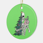 クリスマスソルタ怖いソルタメリースケルトンツリー セラミックオーナメント (左)